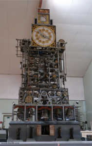 The astronomical clock inside the Festraets Museum.