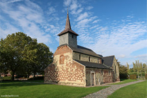 A beautiful and quiet Guvelingen Church on a sunny day in Sint-Truiden.