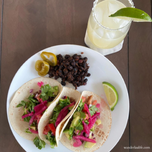 Staying at home allowed me to try this tacos and margaritas recipe.