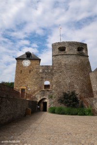 The medieval entrance at the Castle of Bouillon.