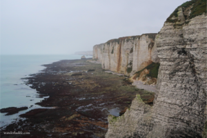 The fantastic and impressive cliffs in Étretat, France.