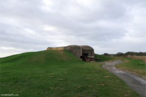 An empty and old battery at Longues-sur-Mer battery, one of the DDay sites you can visit in Normandy. 