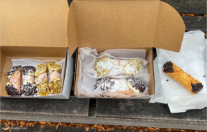 All 3 contenders for our review of the best cannoli in Boston.